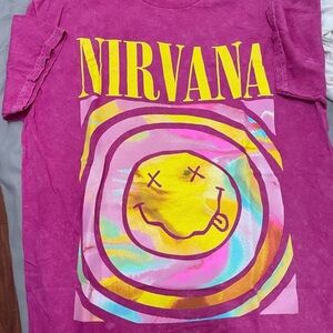 Gildan Magenta Nirvana Graphic Tee
